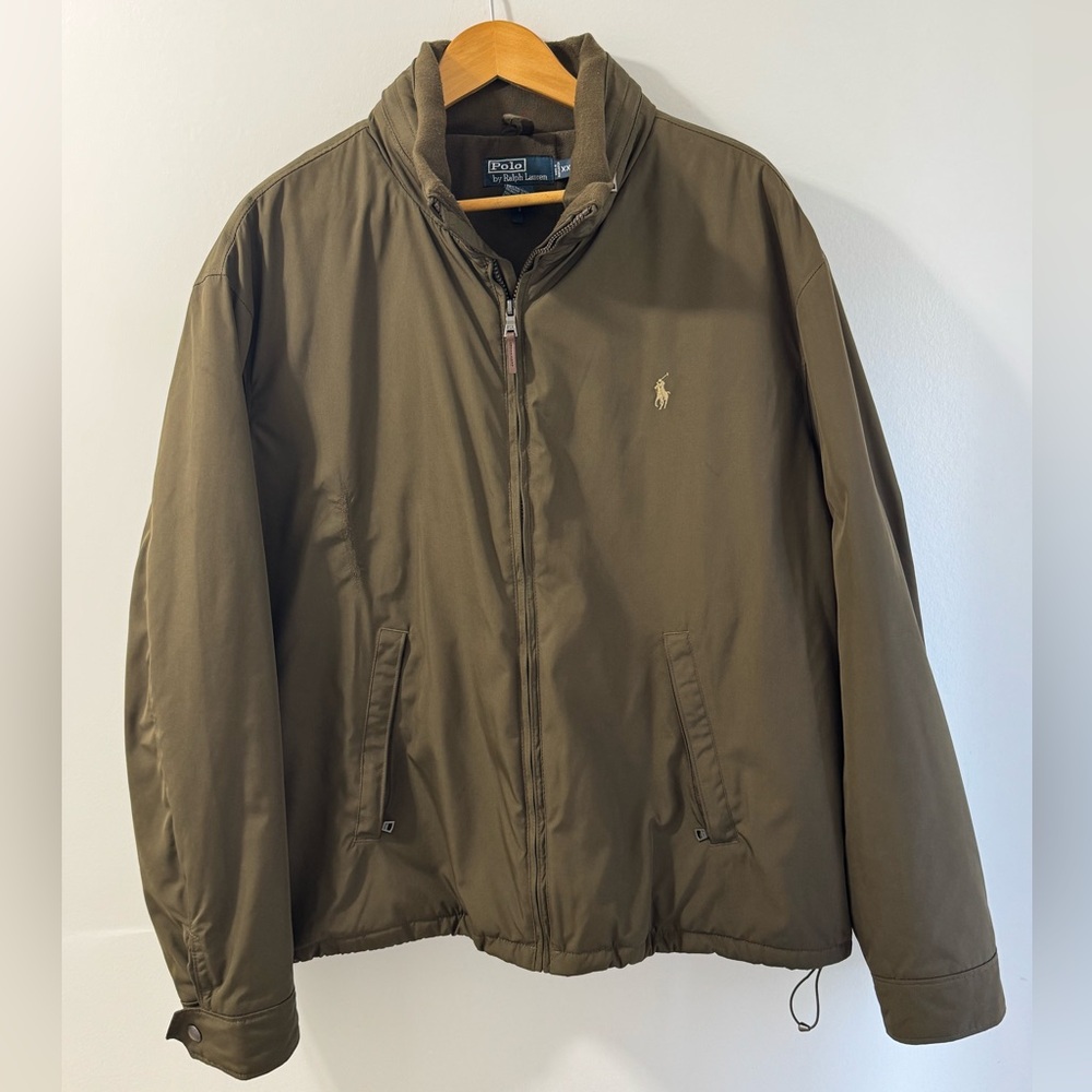 Polo by Ralph Lauren Men's Olive Green Bomber Jacket, XXL, Winter Warm